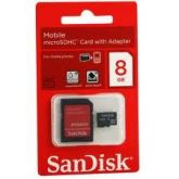 Cartão Micro SD Sandisck 8GB