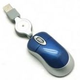 Usb Retractable Cable Optical Mouse
